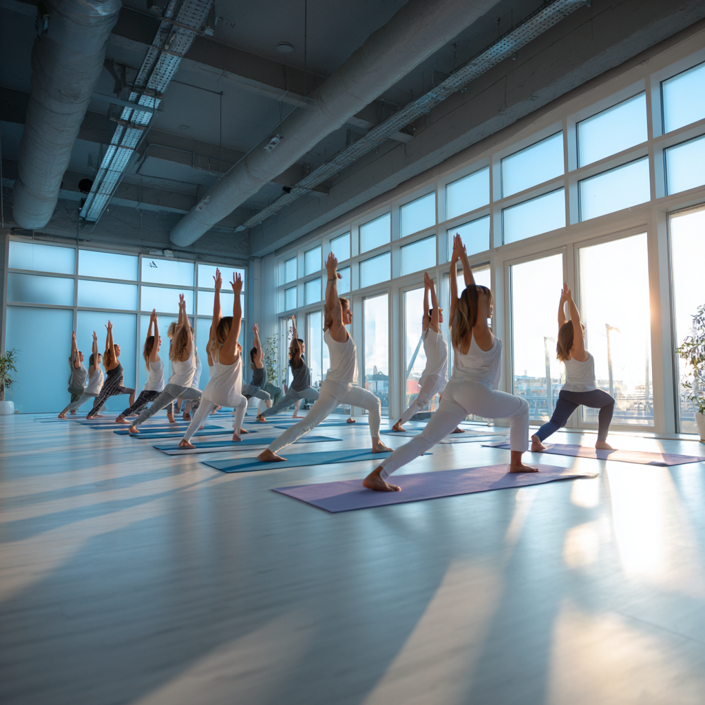 Досвідчений інструктор йоги демонструє позу